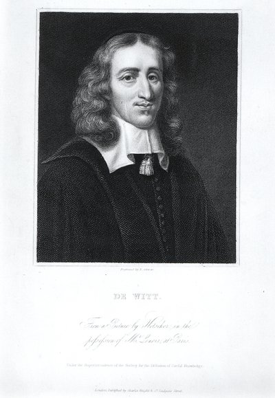 Portrait of Johan de Witt, engraved by Edward Scriven by Caspar Netscher